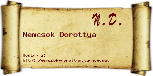 Nemcsok Dorottya névjegykártya